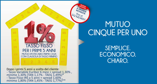 Immagine prodotto Mutuo Cinque Per Uno